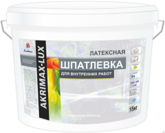 Шпатлевка Akrimax-lux латексная, высокоэластичная для внутренних работ 4,2кг Шпатлевка Akrimax-lux латексная, высокоэластичная для внутренних работ 4,2кг