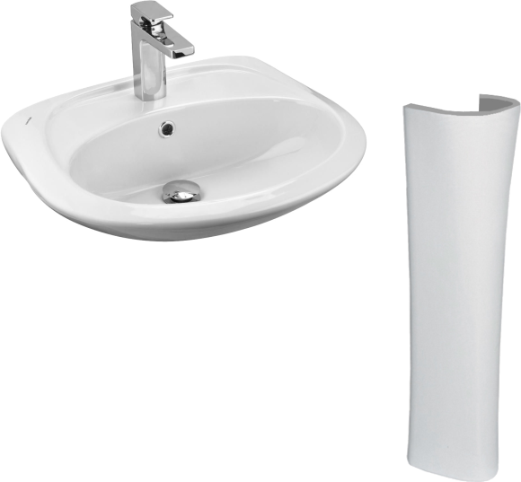Раковина Santek Бриз 1WH110451 50 см, с пьедесталом