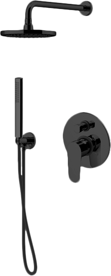 Душевой комплект Gattoni H2OMIX 7000 KTH715/PDNO С ВНУТРЕННЕЙ ЧАСТЬЮ, nero opaco