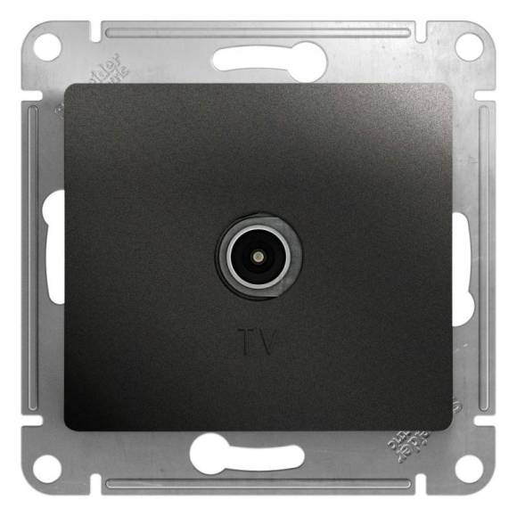 Розетка телевизионная оконечная TV Glossa 1дБ механизм антрацит SE GSL000791 Розетка телевизионная оконечная TV Glossa 1дБ механизм антрацит SE GSL000791