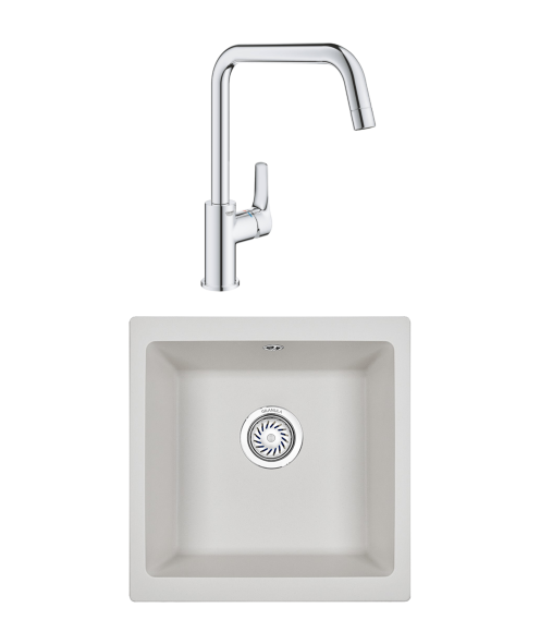 Комплект Мойка Granula 4451, арктик + Смеситель Grohe Eurosmart 30567000