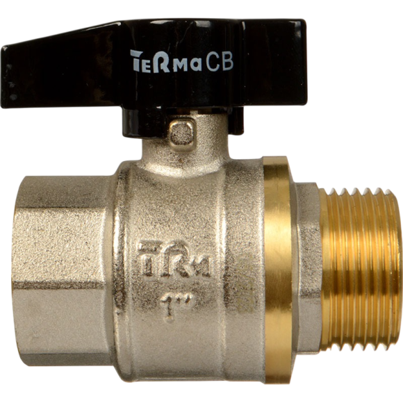 Шаровой кран TeRma CB 30224 1", вн-нар, ручка флажок