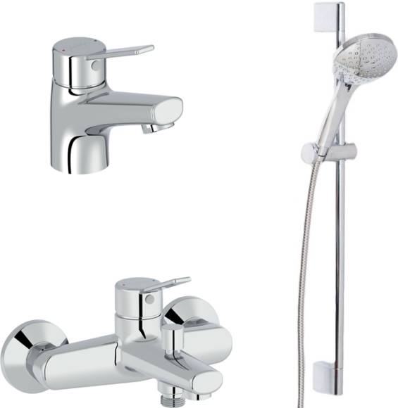 Комплект для ванной Jacob Delafon Eo E24158RU-CP + E24160RU-CP + E32907-CP