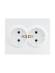 Розетка 2-м СП VESNA с заземл. ПБТ бел. LEZARD 742-0200-127B