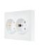 Розетка 2-м СП VESNA с заземл. ПБТ бел. LEZARD 742-0200-127B
