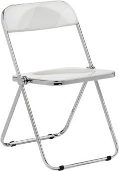 Стул Woodville Fold white, chrome
