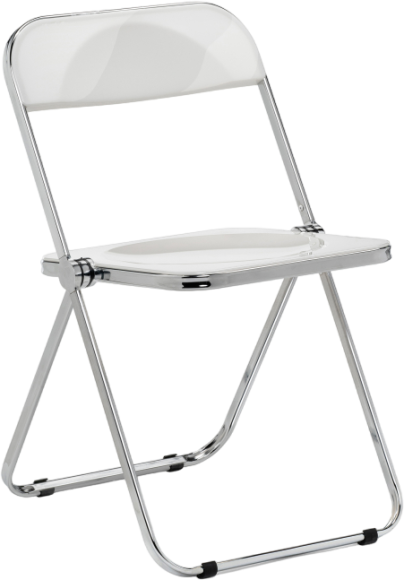 Стул Woodville Fold white, chrome