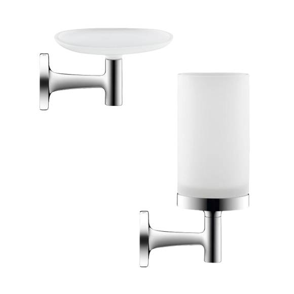 Набор Стакан Duravit Starck T 0099311000 хром + Мыльница 0099331000 хром