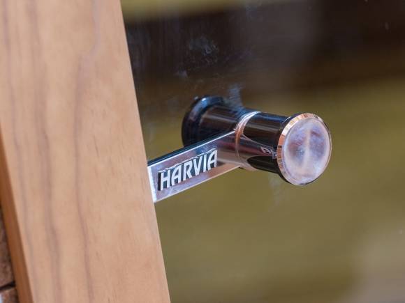 Дверь для сауны Harvia стеклянная 9/19 коробка сосна бронза D91901M