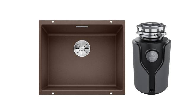 Комплект Мойка Blanco Subline 500-U кофе + Измельчитель KUCHENSTERN Muhle 353MU35