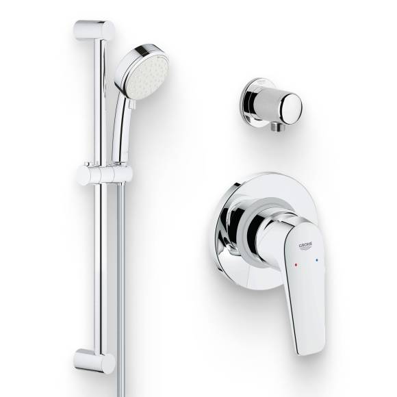 Душевой комплект Смеситель Grohe BauFlow 29046000 С ВНУТРЕННЕЙ ЧАСТЬЮ + Гарнитур Tempesta Cosmopolitan 27578002 + Подключение Relexa Plus Relexa plus 28671000