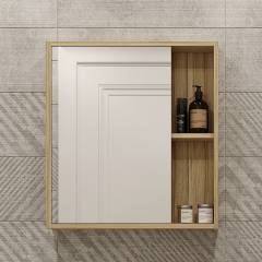 Зеркало-шкаф DIWO Углич 60 см с открытыми полками, дуб вотан