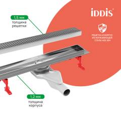 Душевой трап (лоток) IDDIS Perfex 975B6SB20DZ 60 см, решетка глянцевый хром, с сифоном Душевой трап (лоток) IDDIS Perfex 975B6SB20DZ 60 см, решетка глянцевый хром, с сифоном
