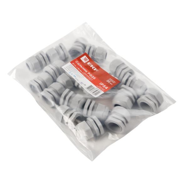 Сальник PG25 IP54 d отв. 30мм/d провод. 16-21мм PROxima EKF plc-pg-25-r Сальник PG25 IP54 d отв. 30мм/d провод. 16-21мм PROxima EKF plc-pg-25-r