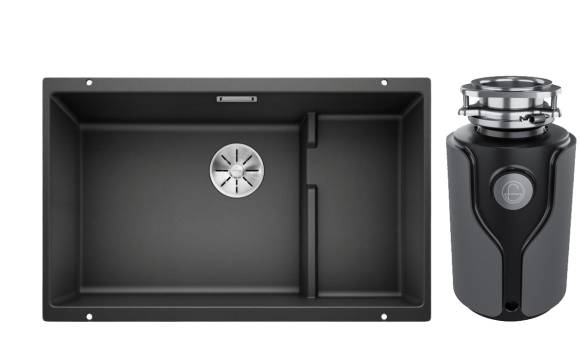 Комплект Мойка Blanco Subline 700-U Level антрацит + Измельчитель KUCHENSTERN Muhle 353MU35