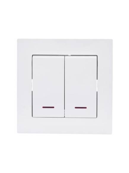 Выключатель 2-кл. СП Vesna с индикацией механизм бел. LEZARD 742-0288-112 Выключатель 2-кл. СП Vesna с индикацией механизм бел. LEZARD 742-0288-112