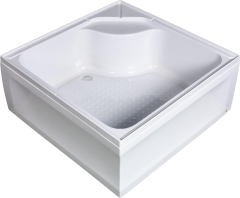 Поддон для душа WEMOR 10000006060 90/41 S, с сиденьем Поддон для душа WEMOR 10000006060 90/41 S, с сиденьем