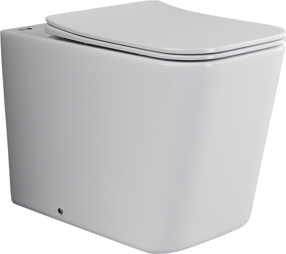 Унитаз приставной напольный Ceramicanova Cubic Rimless CN1809 с микролифтом, безободковый