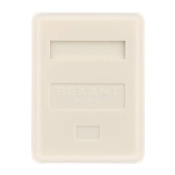 Розетка компьютерная 1-м ОП RJ45 кат.5E UTP неэкранир. бел. Rexant 03-0121