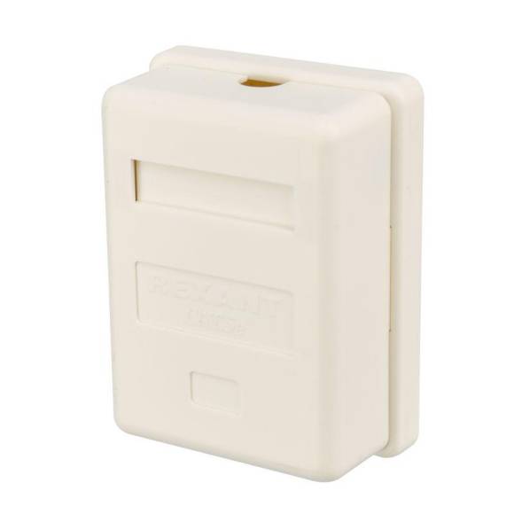 Розетка компьютерная 1-м ОП RJ45 кат.5E UTP неэкранир. бел. Rexant 03-0121