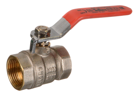 Шаровой кран TeRma RED 31021 3/4", вн-вн, ручка рычаг