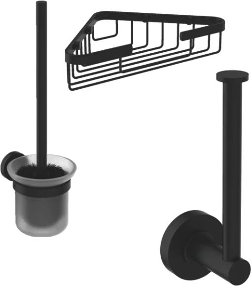 Набор Ideal Standard IOM I1001PR Держатель для запасных рулонов + Ершик + Полка, silk black