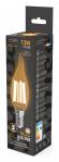 Лампа светодиодная Gauss Filament E14 13Вт 2700K 104801113 Лампа светодиодная Gauss Filament E14 13Вт 2700K 104801113