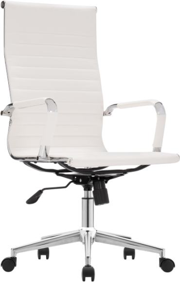 Компьютерное кресло Woodville Reus экокожа pu white, опора chrome