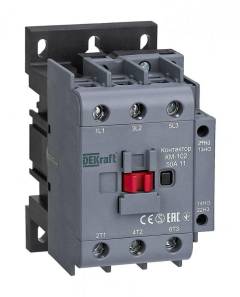 Контактор КМ-102 3п 50А кат. 230В AC 1НО+1НЗ AC-3 AC-4 DEKraft 22007DEK