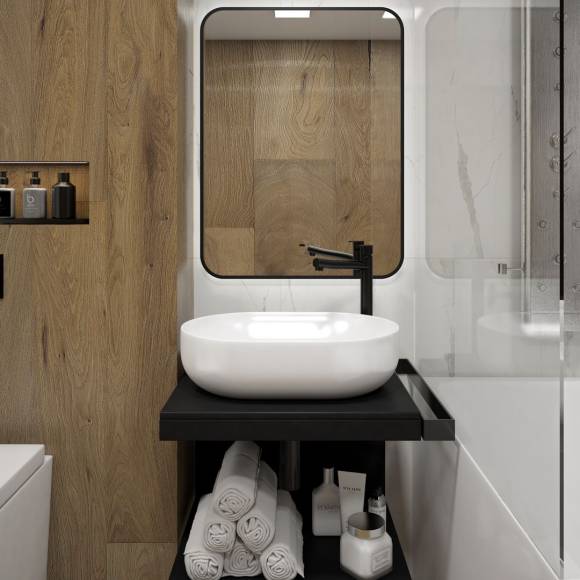 Раковина накладная Teymi Solli 48 artceramic, белая T50208