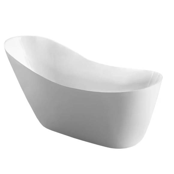 Акриловая ванна Ceruttispa Gloria 170x80 см, отдельностоящая, белая, овальная, с каркасом, с донным клапаном