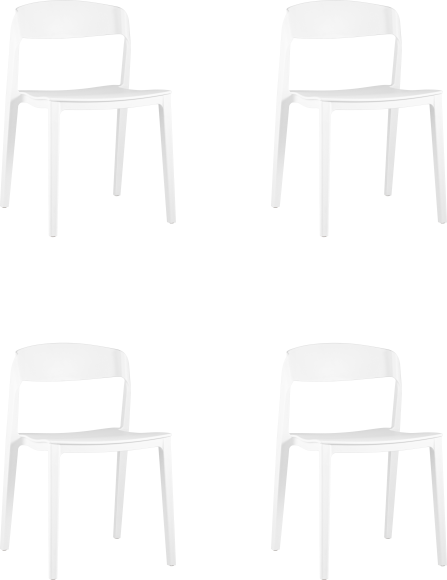 Комплект стульев Stool Group Moris белый, 4 шт.