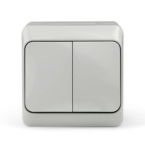 Выключатель 2-кл. ОП Nix 10А IP54 250В сер. TOKOV ELECTRIC TKE-NX-V2-C06-IP54 Выключатель 2-кл. ОП Nix 10А IP54 250В сер. TOKOV ELECTRIC TKE-NX-V2-C06-IP54