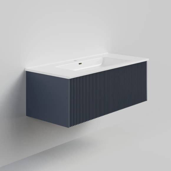 Тумба с раковиной La Fenice Terra 100 синяя