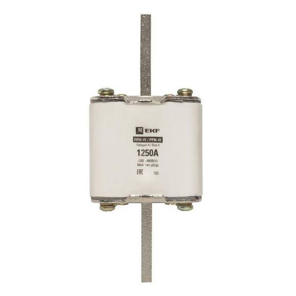 Вставка плавкая ППН-41 1250/1250А габарит 4 PROxima EKF fus-41/1250 Вставка плавкая ППН-41 1250/1250А габарит 4 PROxima EKF fus-41/1250