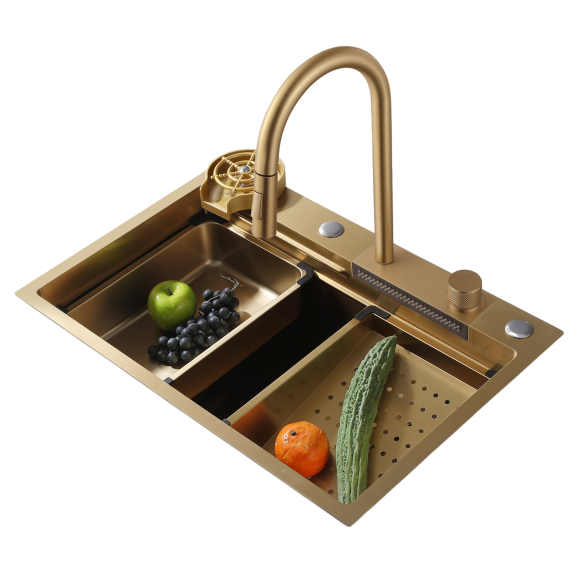 Мойка кухонная Abber Wasser Kreis AF2194G золото матовое