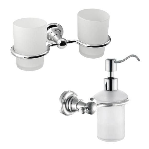 Набор Стакан Sapho Diamond 1317-05 хром + Дозатор 1317-19