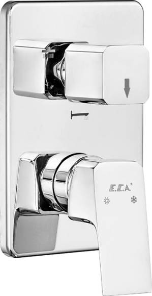 Встраиваемый смеситель для душа и ванны E.C.A. Tiera 102167305EX-K С ВНУТРЕННЕЙ ЧАСТЬЮ
