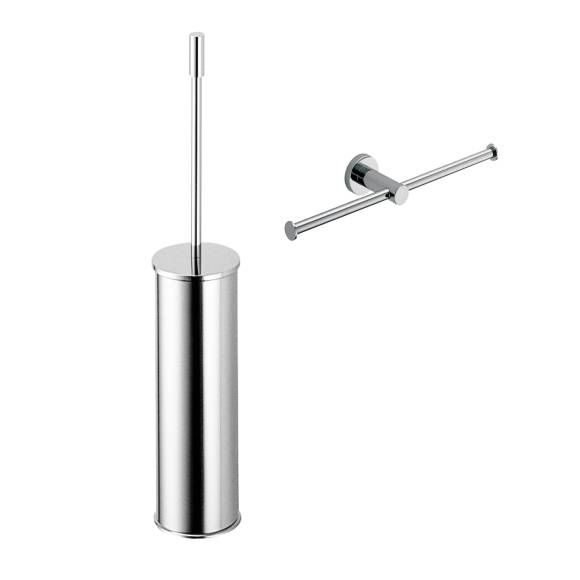 Набор Держатель Colombo Design Plus W4990 двойной, хром + Ершик W4961 хром