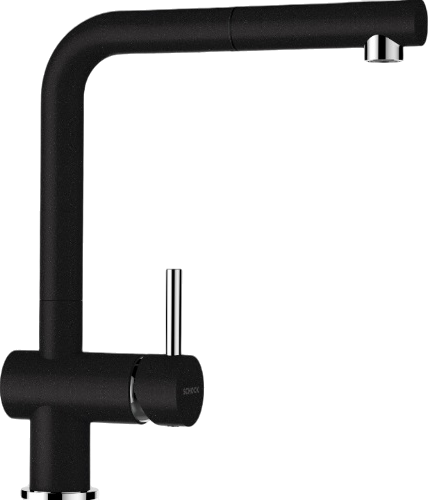 Смеситель для кухни Schock Cristalite Epos-D, выдвижной излив, неро