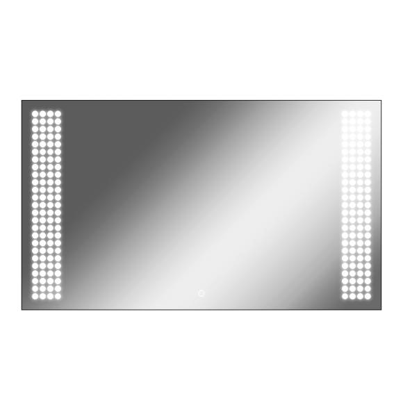 Зеркало Sansa Cosmo 120x70 black alum с подсветкой