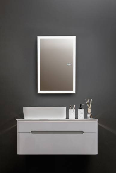 Зеркало-шкаф Silver Mirrors Киото Flip 50 с подсветкой, с антизапотевателем