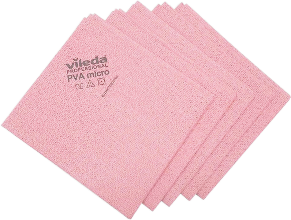 Салфетка для уборки Vileda-professional ПВАмикро 143591 красная, 5 шт.
