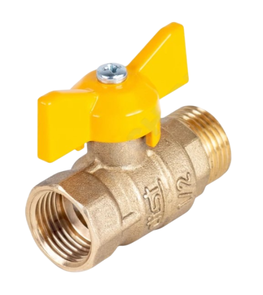 Шаровой кран Dist Стандарт Н421Б газ 1/2" ВРx1/2" НР