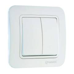 Выключатель 2-кл. 1п 1мод. СП Lillium 10А IP20 бел./бел. Makel 70003