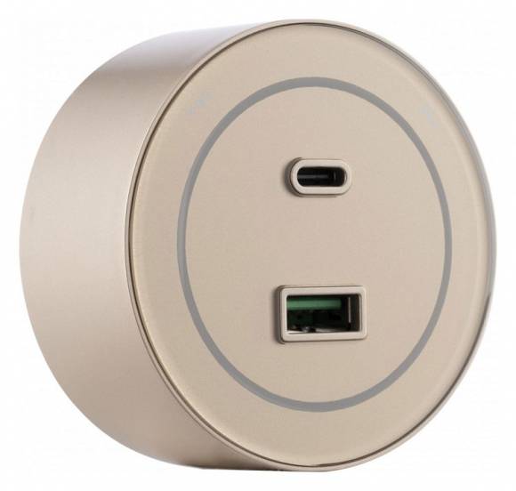 Розетка USB и type C на треке Arte Milano Am-track-sockets-39 399732TS/USB-Type-C Gold