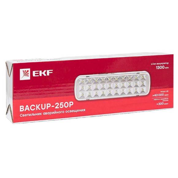 Светильник аварийного освещения BACKUP-250P пост. действия LED PROxima EKF dpa-103 Светильник аварийного освещения BACKUP-250P пост. действия LED PROxima EKF dpa-103