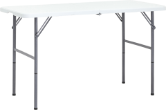 Садовый стол Stool Group Кейт 120 складной, 122х61 см, чемодан, белый Садовый стол Stool Group Кейт 120 складной, 122х61 см, чемодан, белый