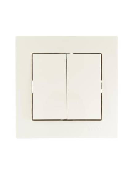 Выключатель 2-кл. СП Vesna механизм крем. LEZARD 742-0388-101