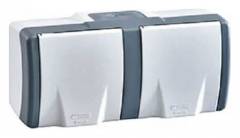 Блок с розетками влагозащищенными без заземления и крышкой Mono Electric Octans IP54 154-020006-121 Блок с розетками влагозащищенными без заземления и крышкой Mono Electric Octans IP54 154-020006-121